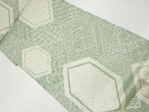 佐賀錦亀甲に菱づくし模様織出し全通袋帯